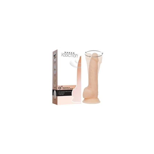 NAKED ADDICTION ROTATING & VIBRATING DONG  - Image 1