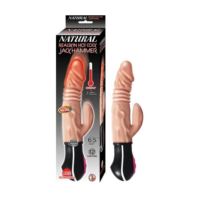 Natural Realskin Hot Cock Jackhammer - Image 1