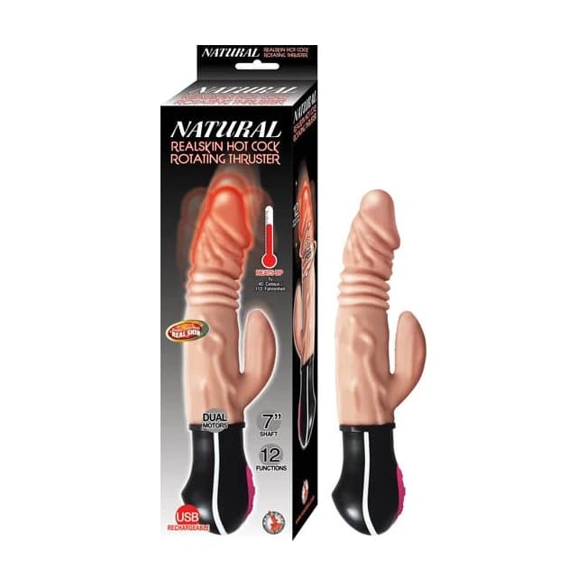 Natural Realskin Hot Cock Rotating Thruster - Image 1