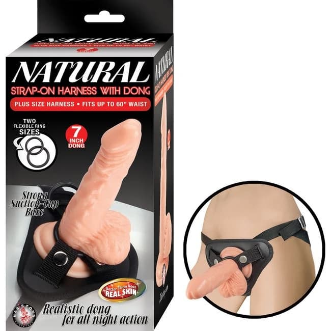 Natural Strap-on Harness W/ Dong - Image 1