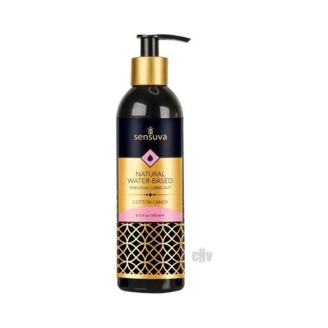 Natural Water Base Lube Cotton Candy 8oz - Image 1