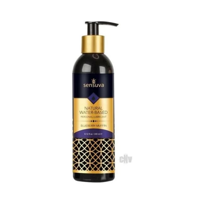 Natural Water Based Lube Blueberry 8oz - Image 1
