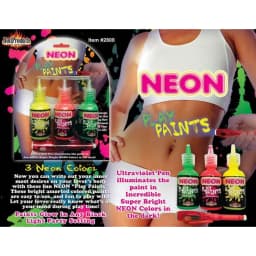 Neon Body Paints 3pk Carded - Image 1