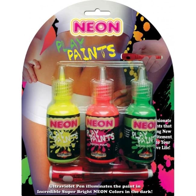 Neon Body Paints 3pk Carded - Image 2