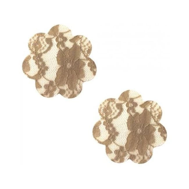 Neva Nude Lace Petal Flower Pasties - Nude O/s - Image 1