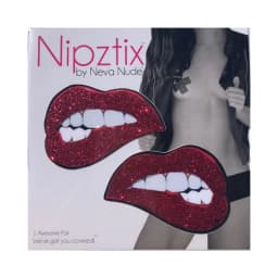 Neva Nude Pasty Bite Me Lips Glitter Red, image 3