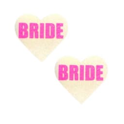 Neva Nude Pasty Bride Heart UV Neon Pink, image 1