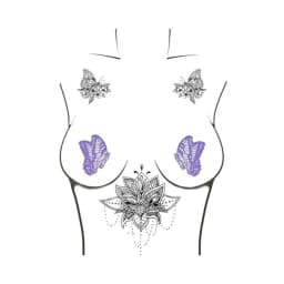 Neva Nude Pasty Butterfly Glitter Lavendar, image 2