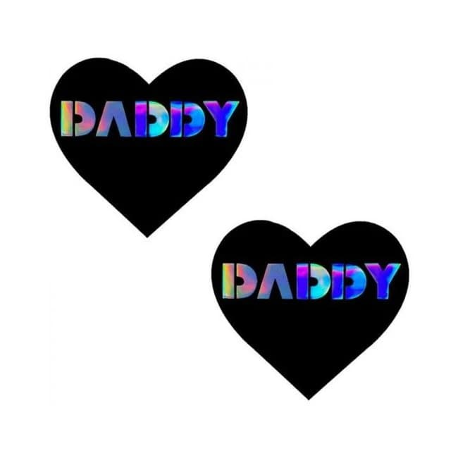 Neva Nude Pasty Daddy Heart Vinyl Black - Image 1