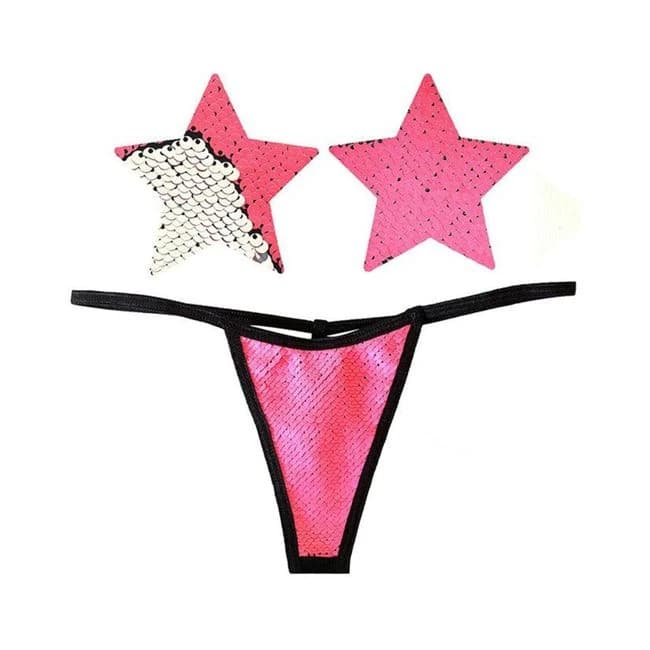 Neva Nude Pasty G-string Set Blacklight - Image 1
