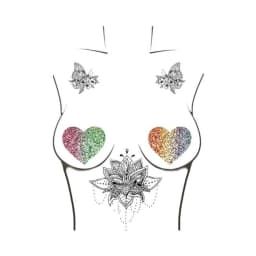 Neva Nude Pasty Heart Glitter Multicolor, image 2