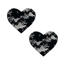 Neva Nude Pasty Heart Lace Black, image 2