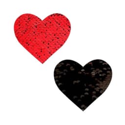 Neva Nude Pasty Heart Sequins Red to Black, image 1