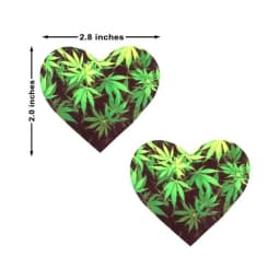 Neva Nude Pasty Heart Weed Leaf, image 3