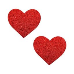 Neva Nude Pasty Hearts Glitter Red, image 1