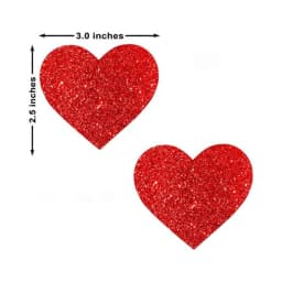 Neva Nude Pasty Hearts Glitter Red, image 3