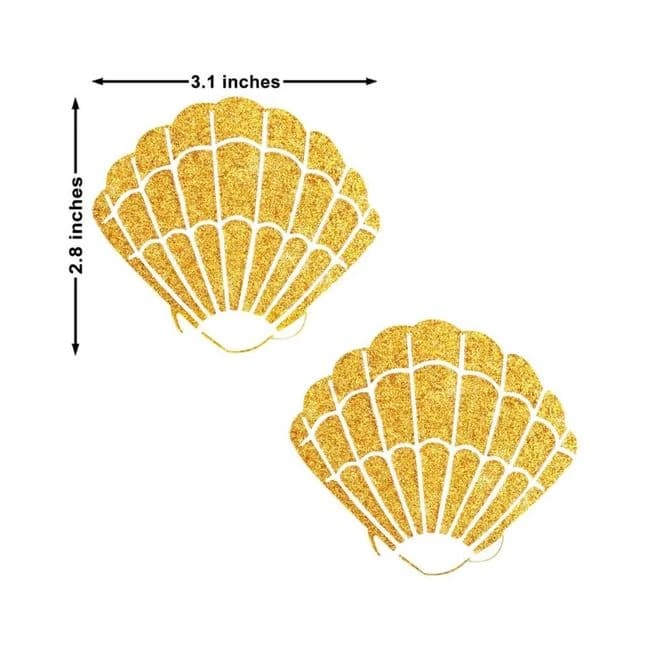 Neva Nude Pasty Shells Glitter Gold - Image 1