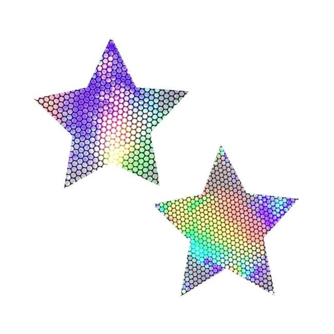 Neva Nude Pasty Star Silver Holographic - Image 1