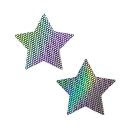 Neva Nude Pasty Star Silver Holographic, image 2