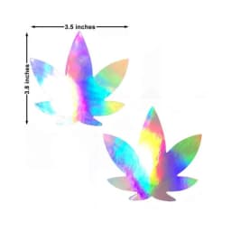 Neva Nude Pasty Weed Leaf Holographic, image 2