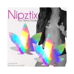 Neva Nude Pasty Weed Leaf Holographic, image 3
