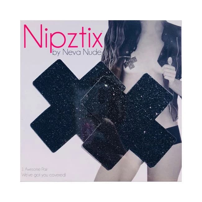 Neva Nude Pasty X Factor Glitter Black - Image 1