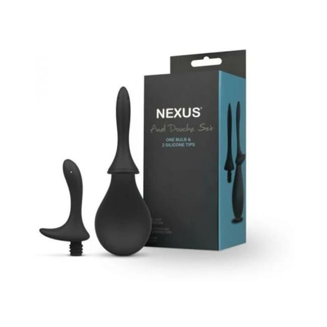 Nexus Anal Douche Set Silicone Black - Image 1