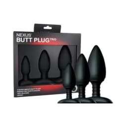 Nexus Butt Plug Trio 3 Butt Plugs Black - Image 2