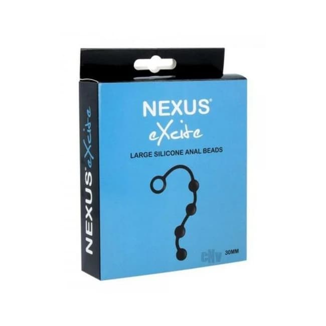Nexus Excite Anal Beads Silicone Large Black - Image 1