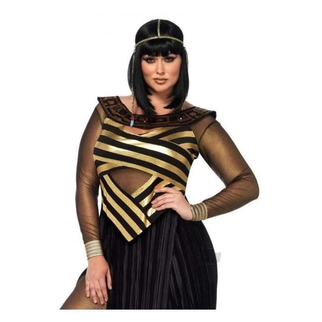 Nile Queen Dress 3pc 1x/2x Blk/gld - Image 1