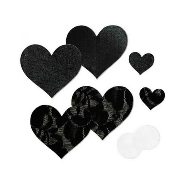 Nippies Basic Black Hearts Pasties Size B - Image 1