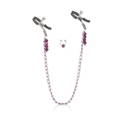Nipple Play Clamps Purple Chain, image 1