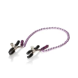 Nipple Play Clamps Purple Chain, image 2