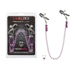 Nipple Play Clamps Purple Chain, image 6