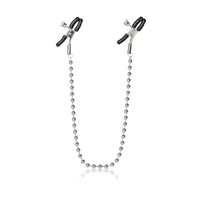 Nipple Play Nipple Clamps Silver Beaded - Image 1