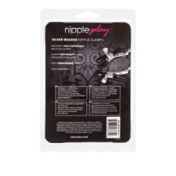 Nipple Play Nipple Clamps Silver Beaded, image 6