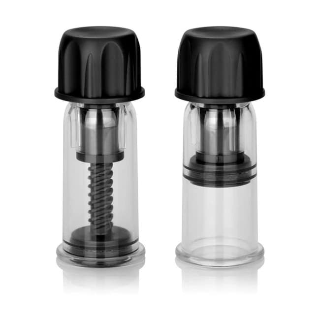 NIPPLE PLAY VACUUM TWIST SUCKERS BLACK  - Image 1