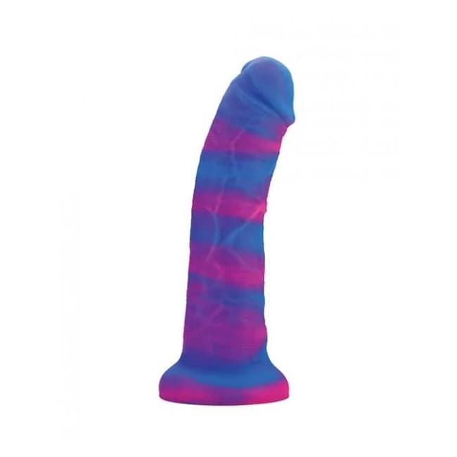 Nobu Rainbow 8" Dildo W/suction Cup - Cosmic - Image 1