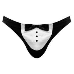 Novelty Maitre D Thong Black O/S, image 2