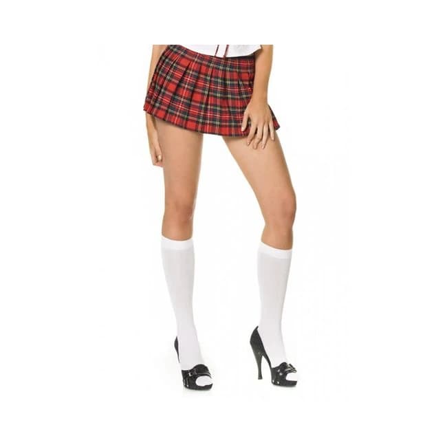 Nylon Knee Highs O/s White - Image 1