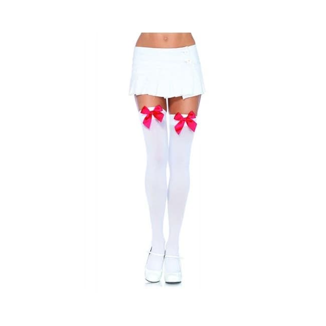Nylon Over the Knee with Bow O/s - Image 1