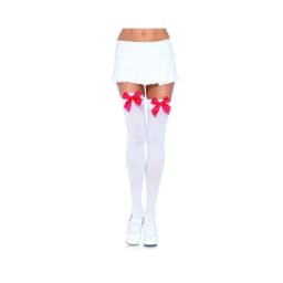 Nylon Over the Knee with Bow O/S, image 1