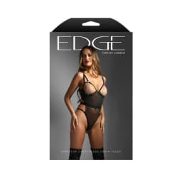 Open Cup Crotchless Chain Teddy, image 1