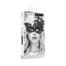 Ouch! Black & White Lace Eye Mask Royal Black, image 2