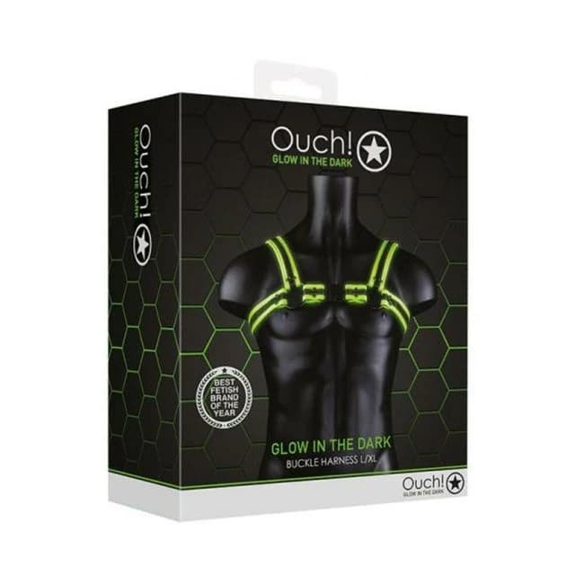 Ouch Buckle Harness Gitd L/xl - Image 1