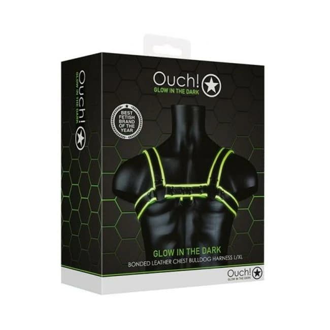 Ouch Chest Bulldog Harness L/xl Gitd - Image 1