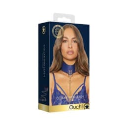 Ouch Collar with Leash Sailor Theme Blue, image 2