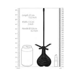 Ouch! Crop Heart Black with Lace - Small, image 3