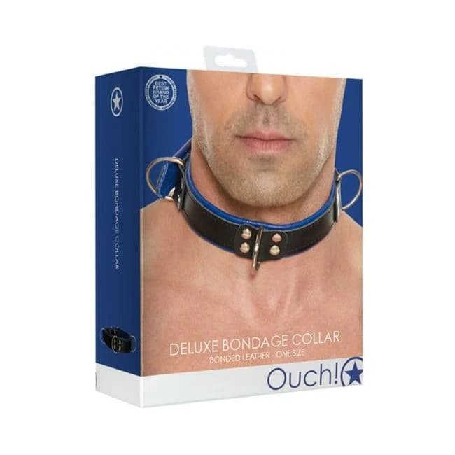 Ouch Deluxe Bondage Collar - One Size - - Image 1