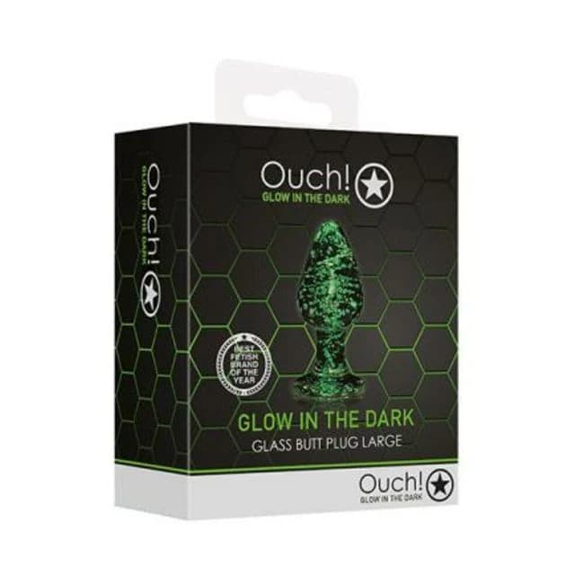 Ouch Glass Butt Plug Gitd Lg - Image 1